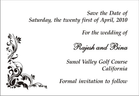 Save the date card 9 - Parekh Cards